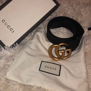 GUCCI: Double G Leather Belt 😍 75 cm